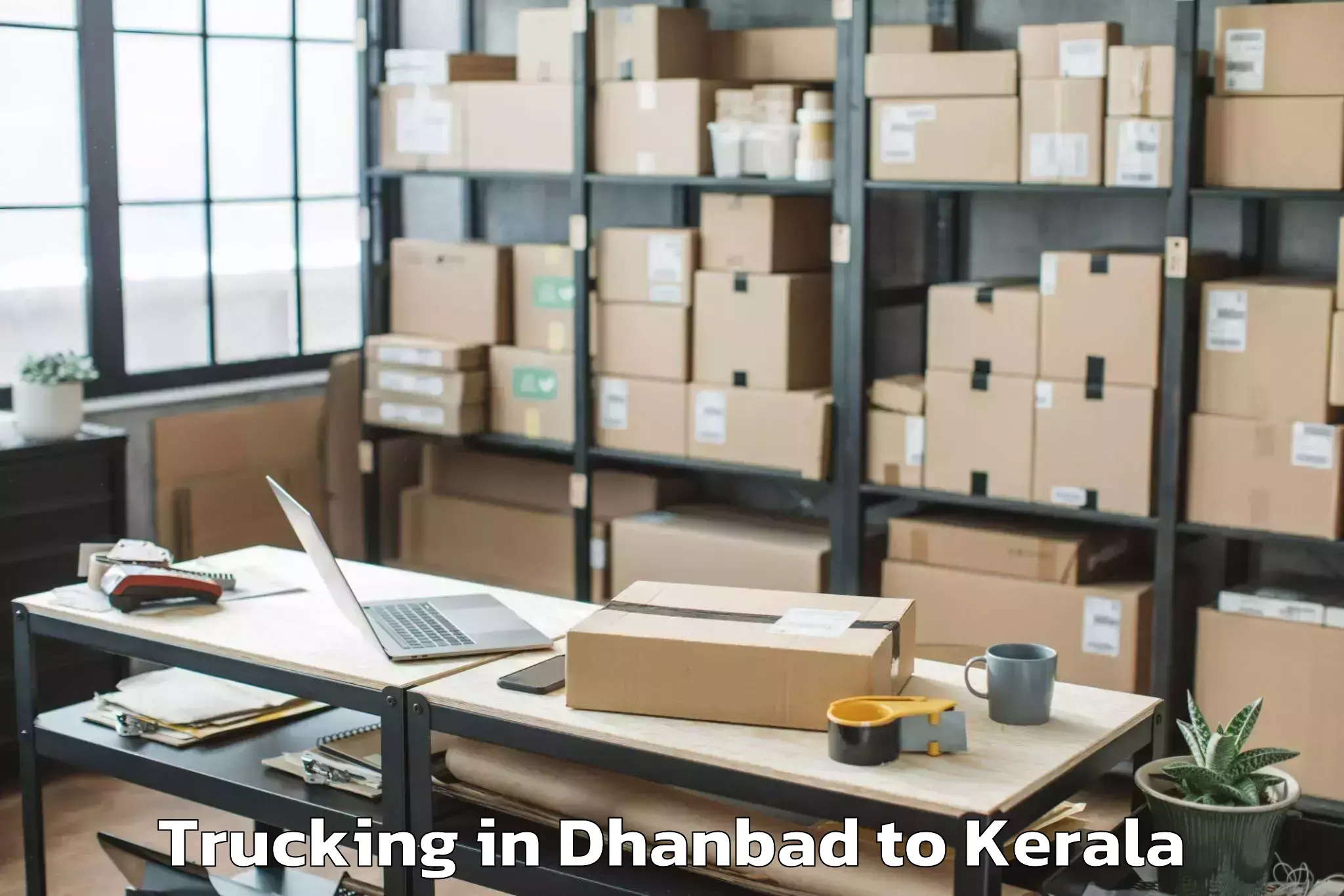 Easy Dhanbad to Naduvannur Trucking Booking